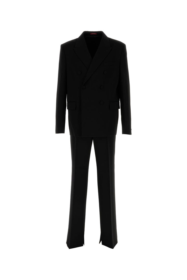 Black wool suit