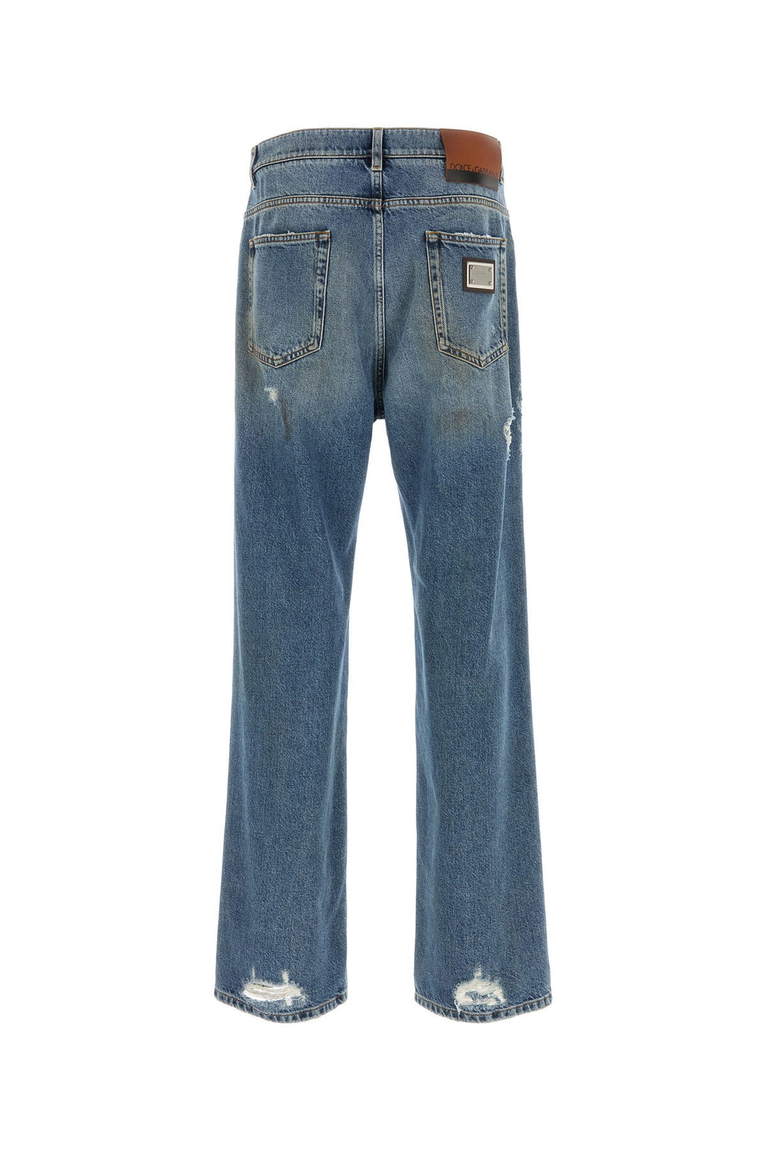 Denim wide-leg jeans