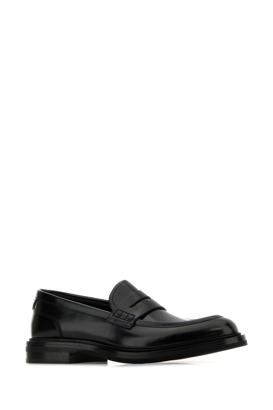 Black leather Altavilla loafers