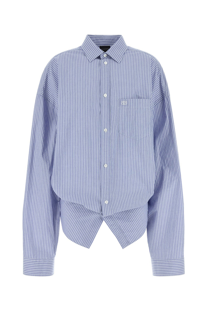 Embroidered poplin shirt