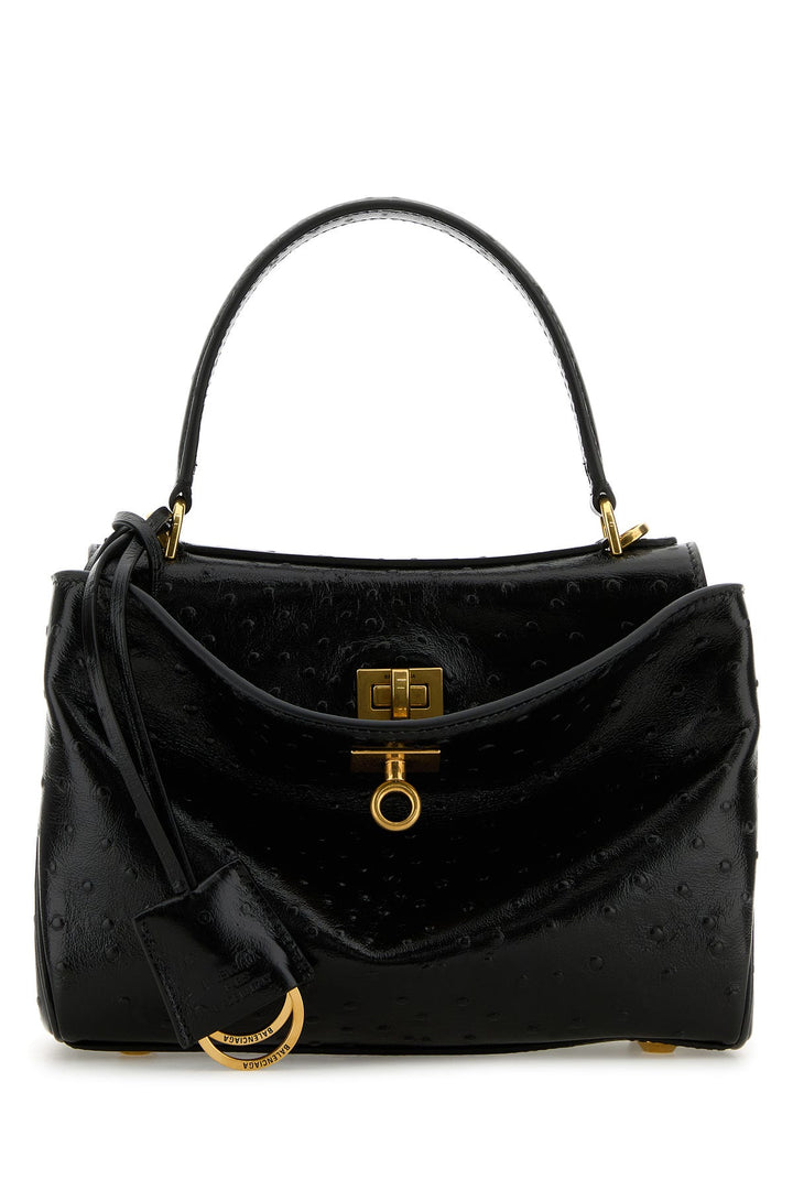 Black leather mini Rodeo handbag