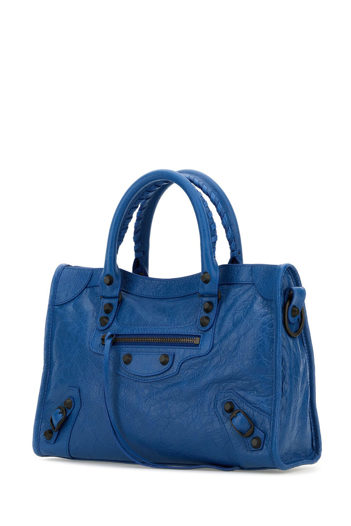 Denim blue leather small Le City handbag