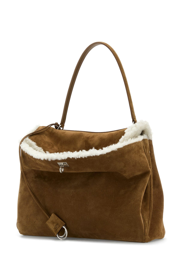 Biscuit suede large Rodeo handbag