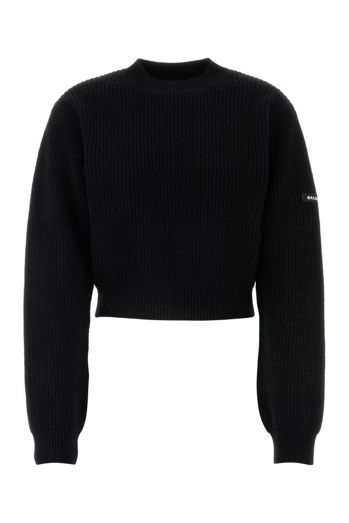 Black wool sweater