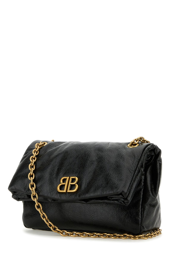 Black leather Monaco shoulder bag