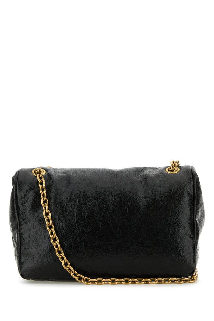 Black leather Monaco shoulder bag