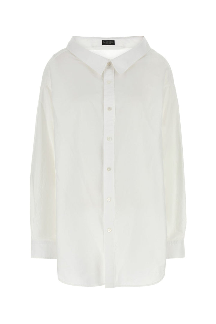 White popeline shirt