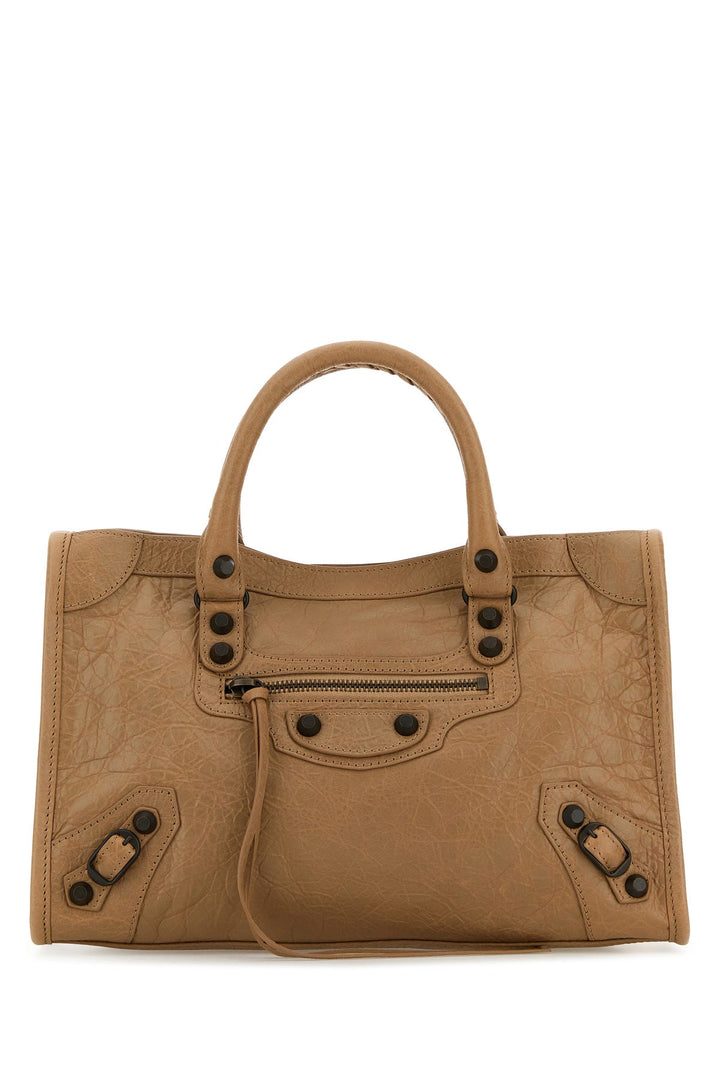 Camel leather small Le City handbag