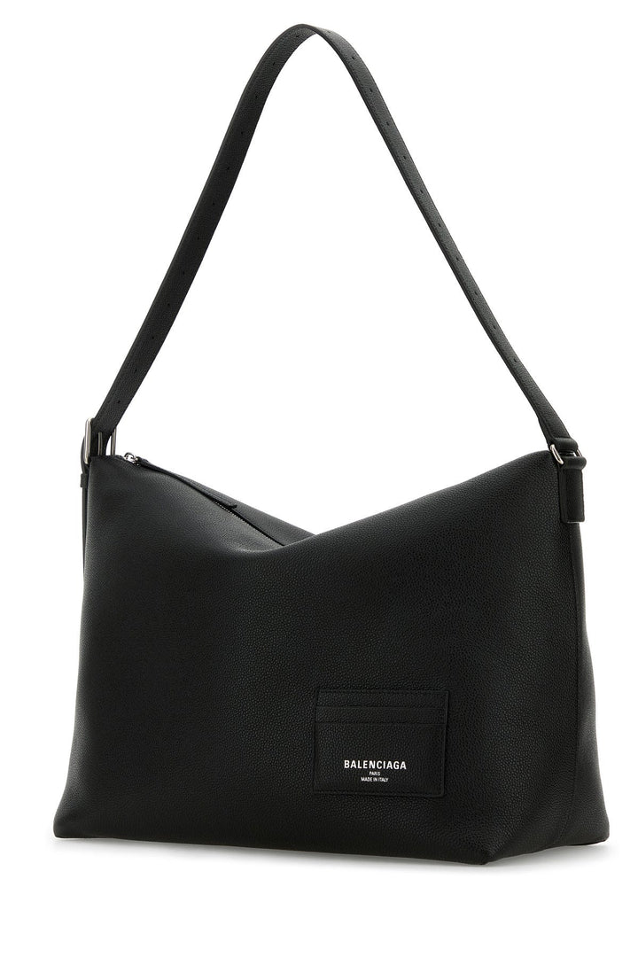 Black leather large Credit crossbody bag