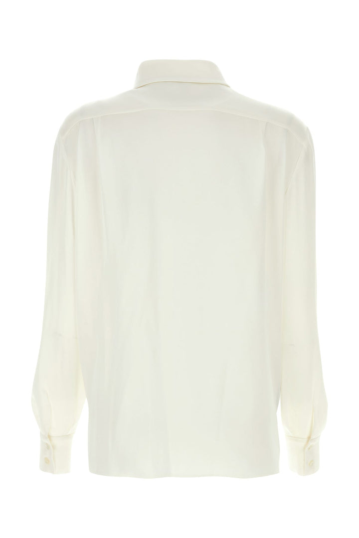 White satin shirt