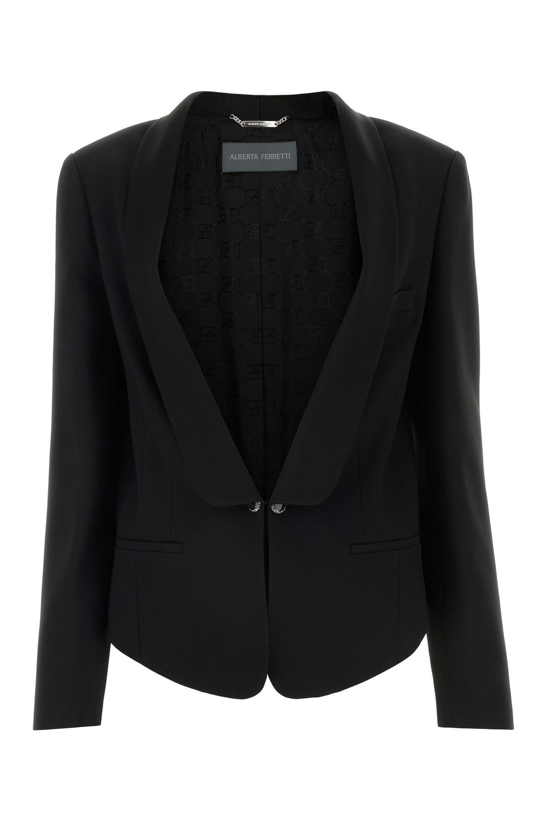 Black acetate blend blazer