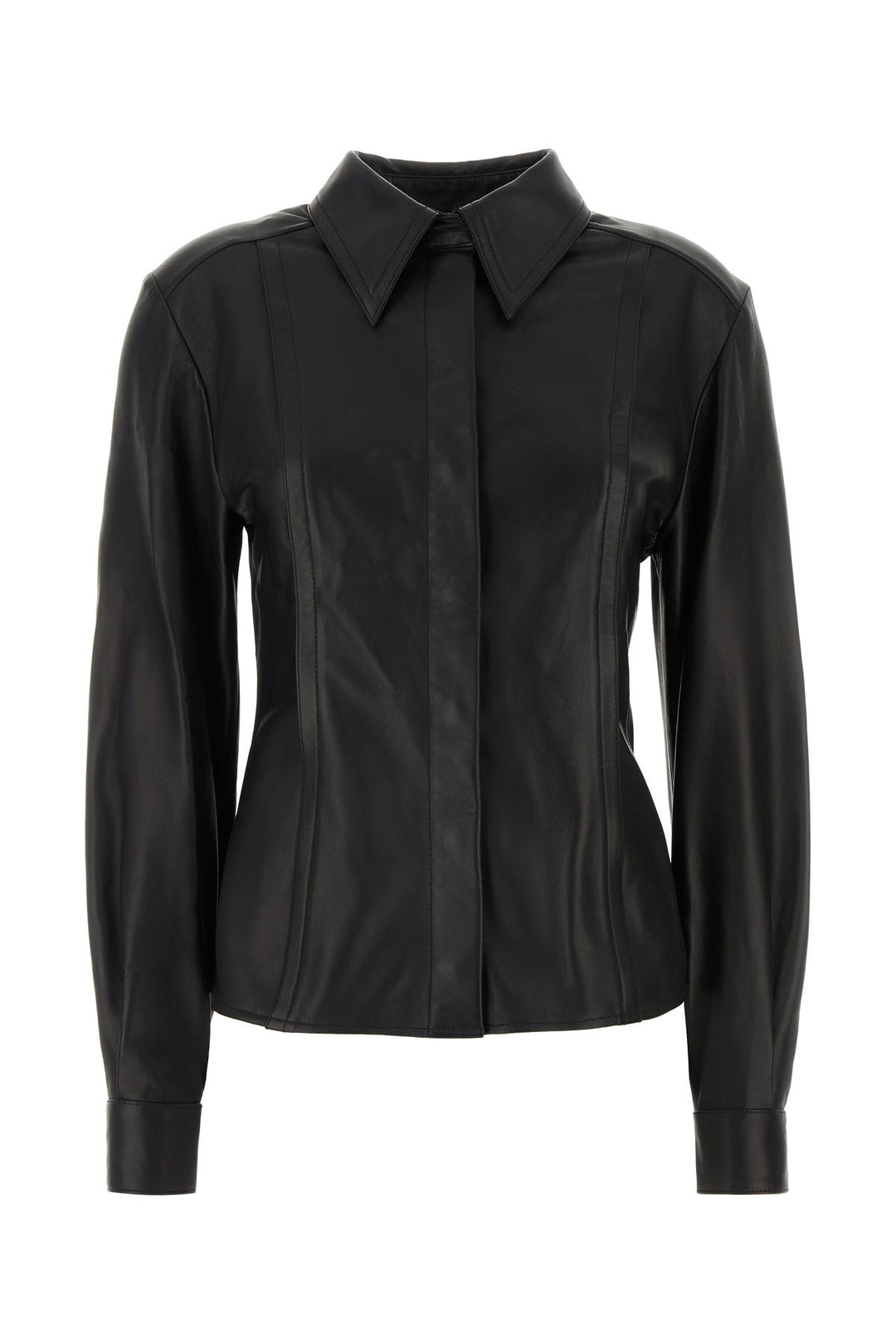 Black leather shirt