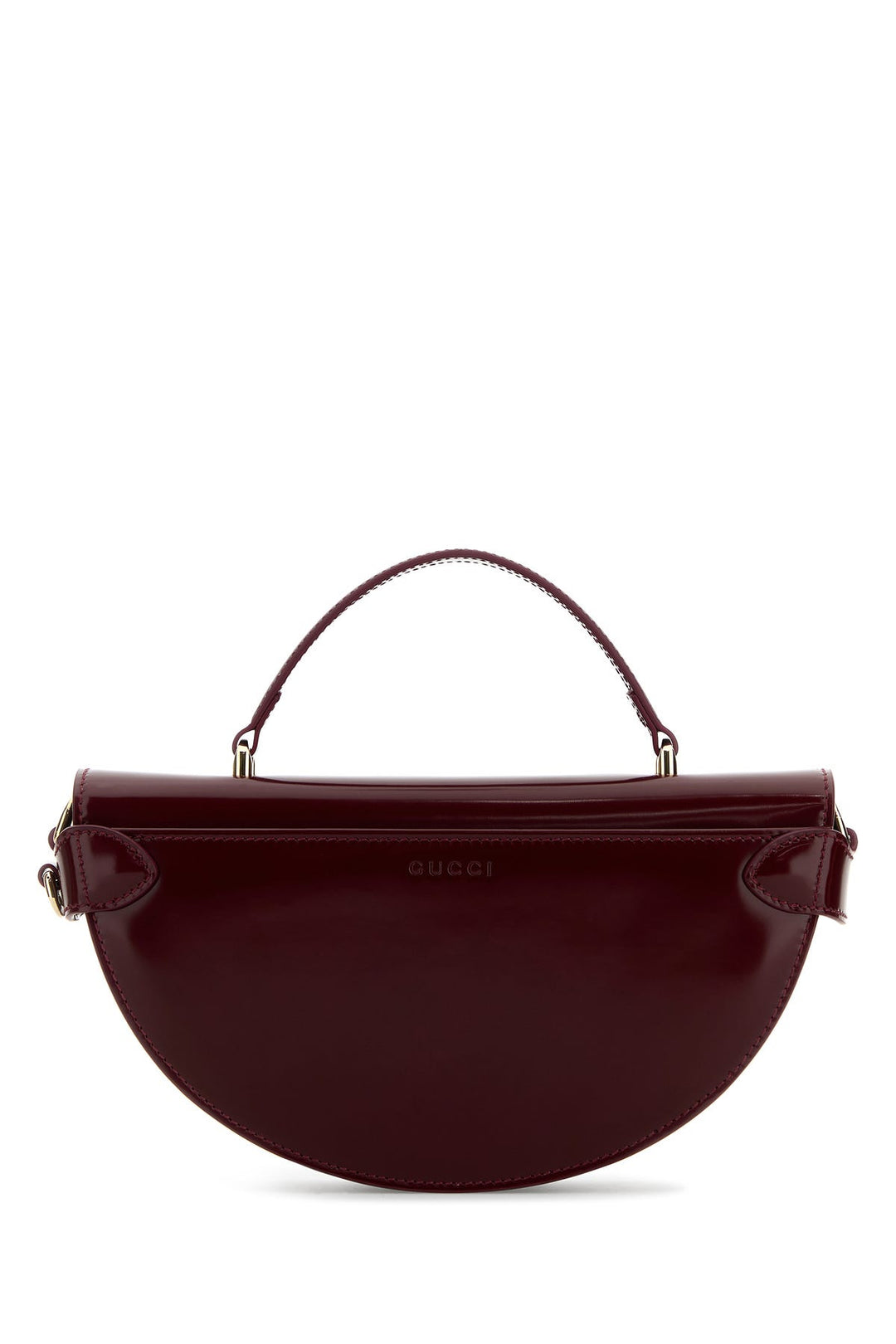 Burgundy leather small handbag