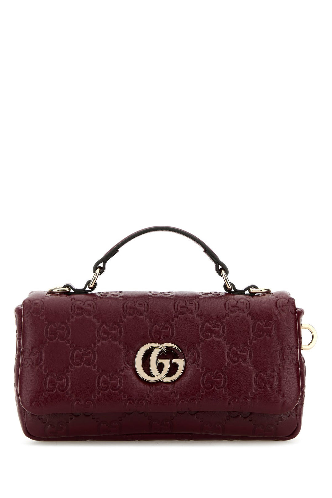 Burgundy leather mini GG Milano handbag