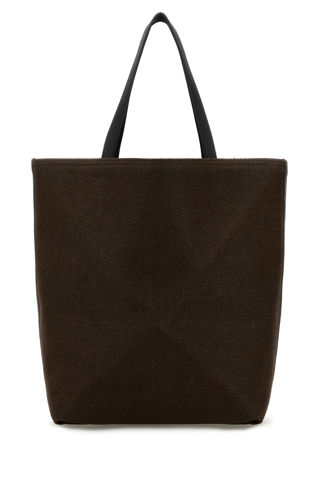 Dark brown canvas large Puzzle Fold shopping bag