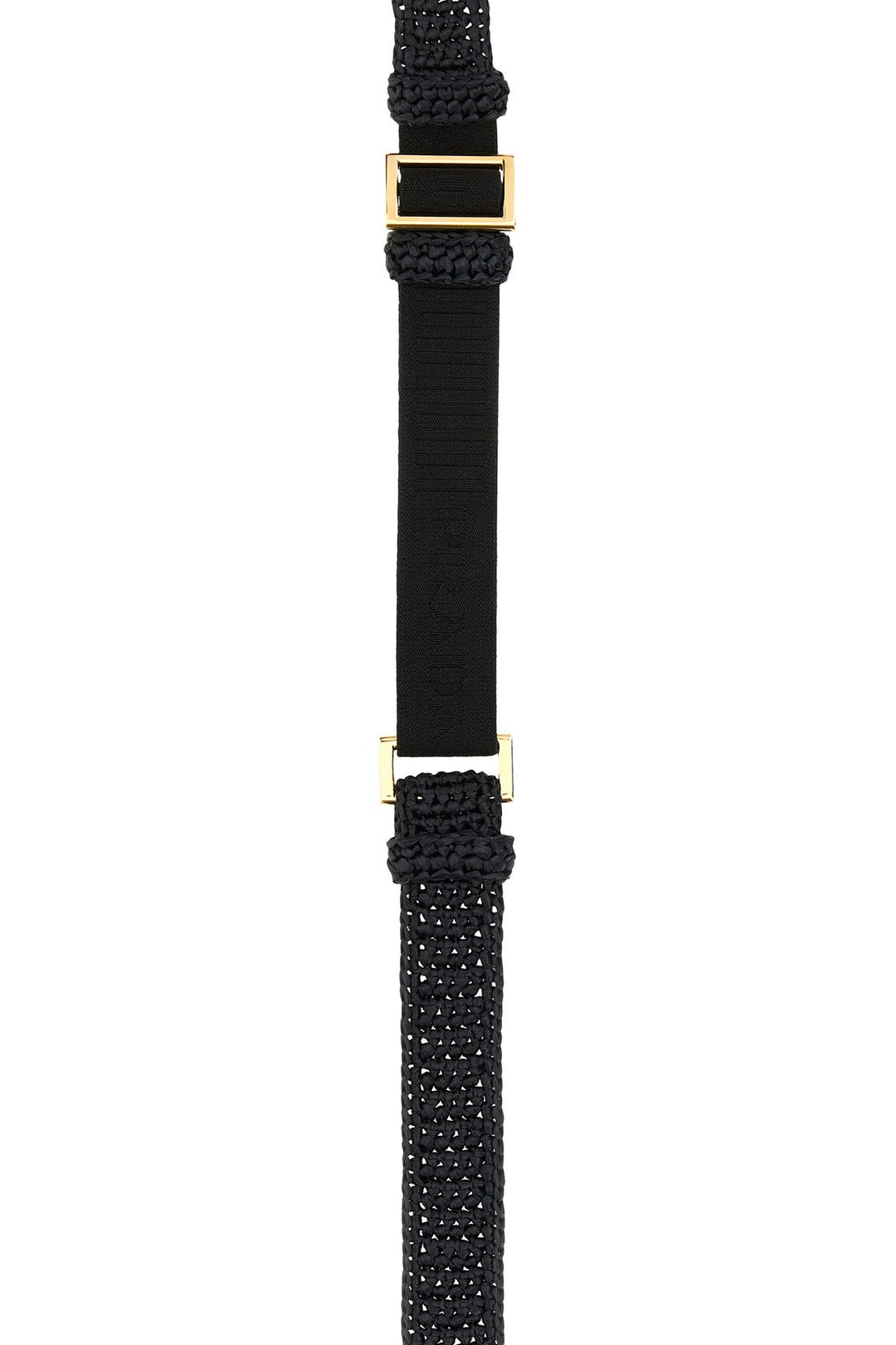 Black raffia belt