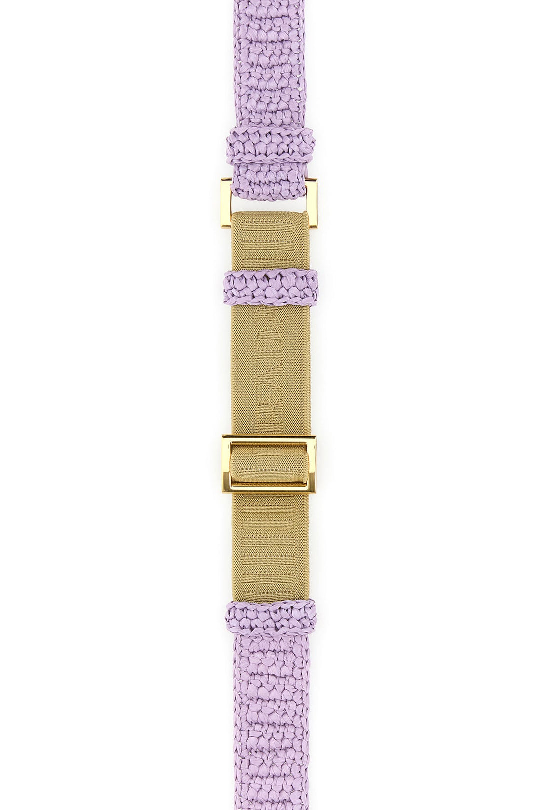 Lilac raffia belt