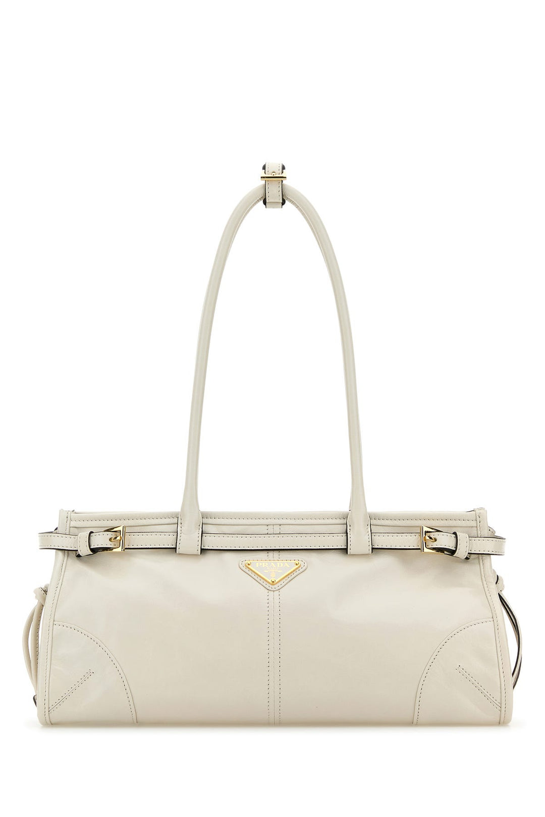 White leather shoulder bag