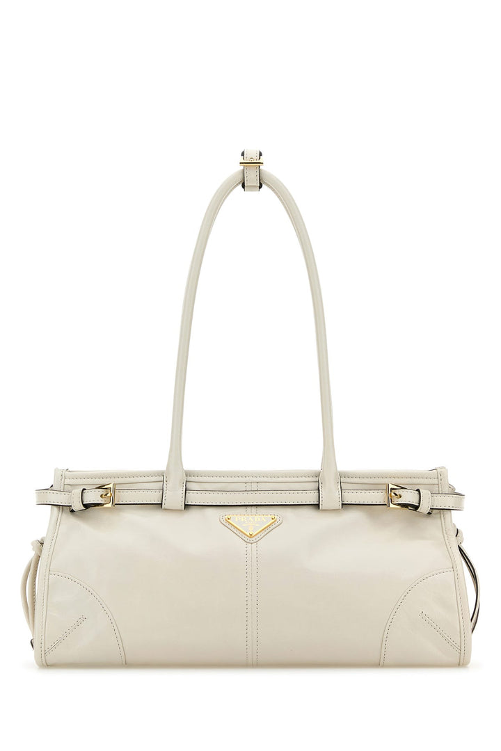 White leather shoulder bag