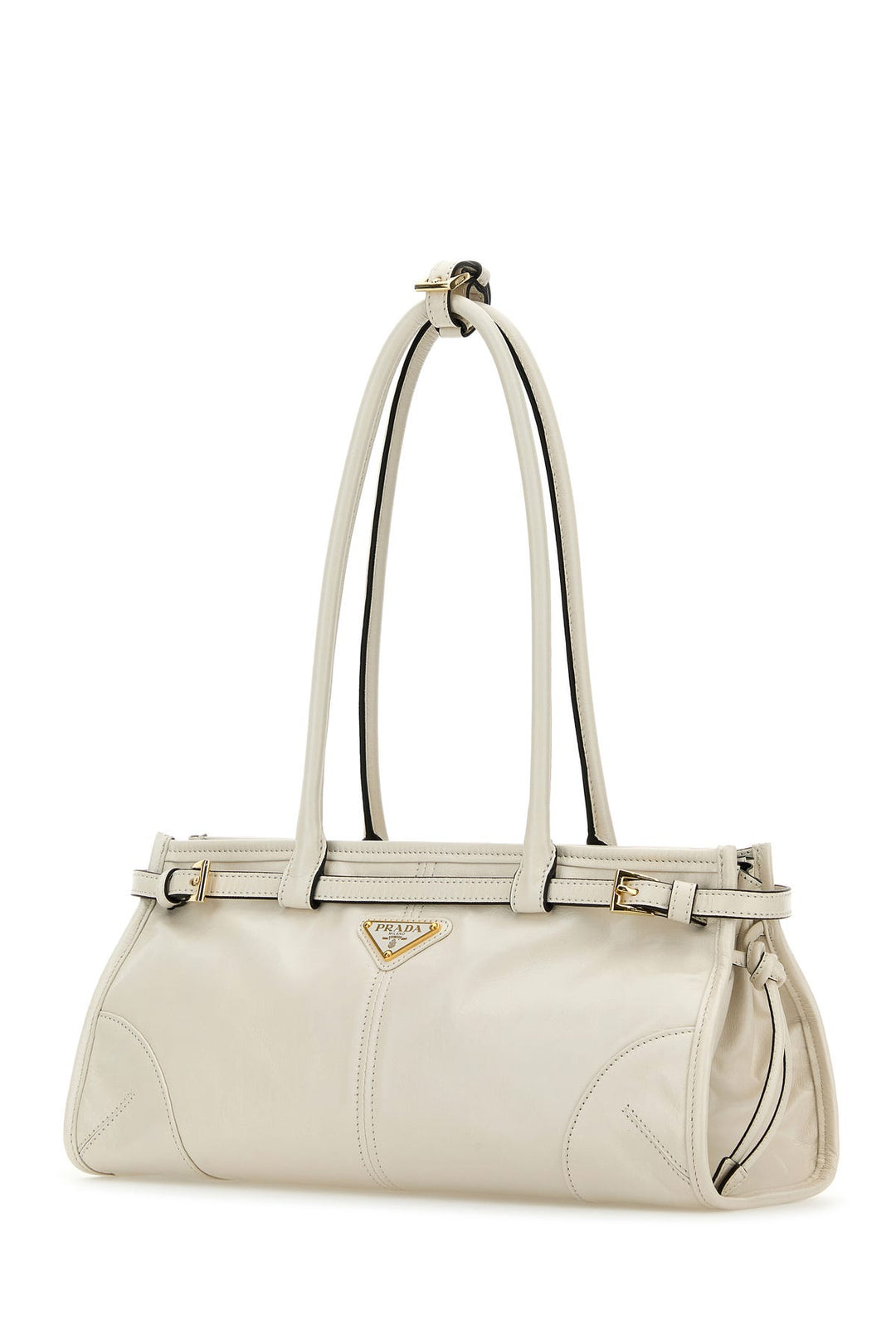 White leather shoulder bag