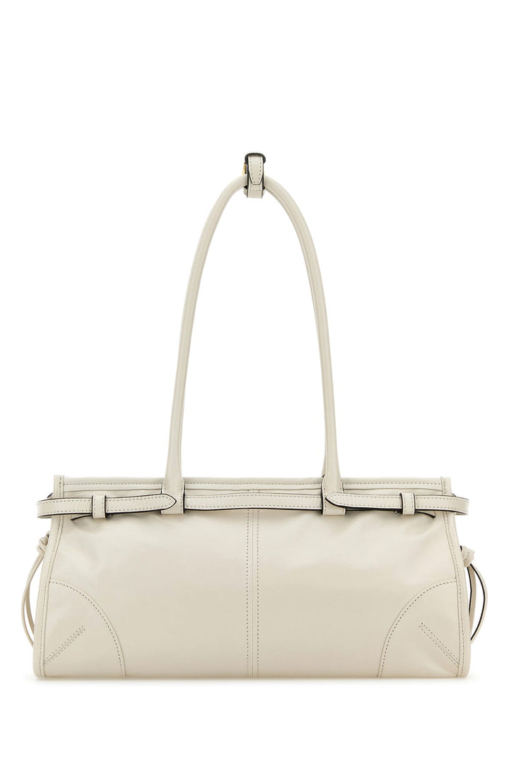 White leather shoulder bag