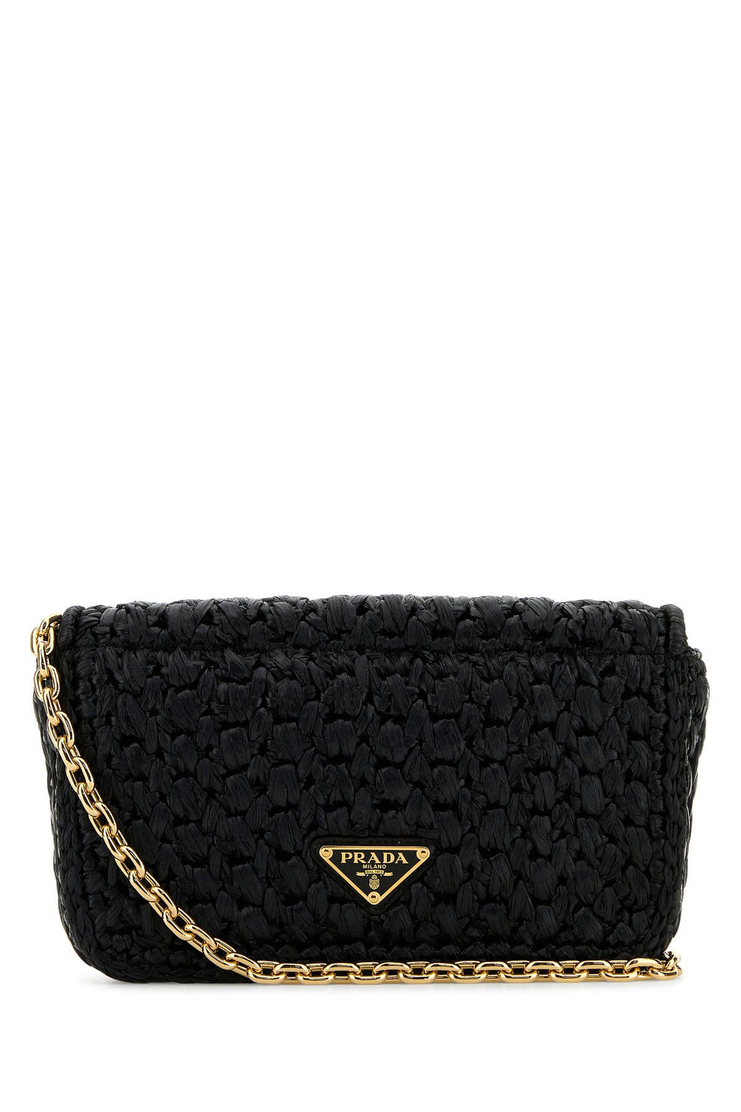 Black raffia crossbody bag