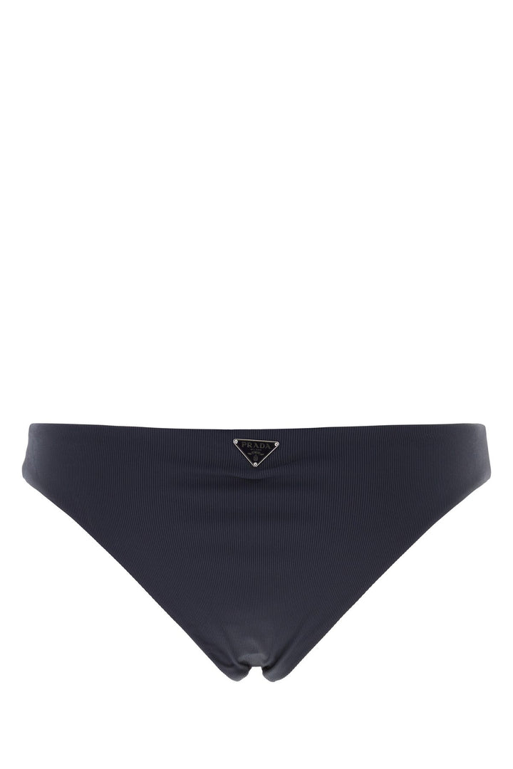 Navy blue stretch nylon bikini bottom