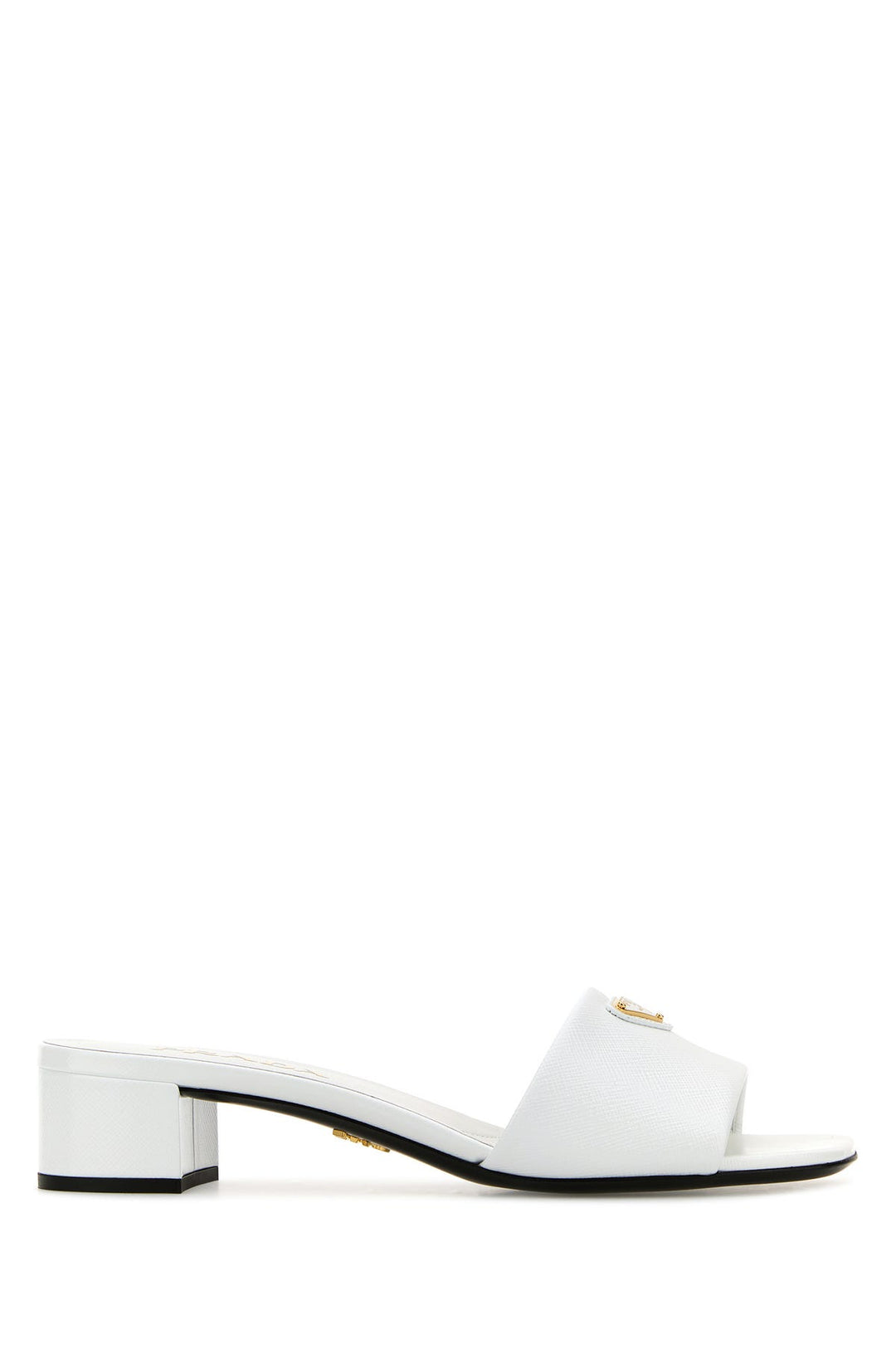 White leather mules