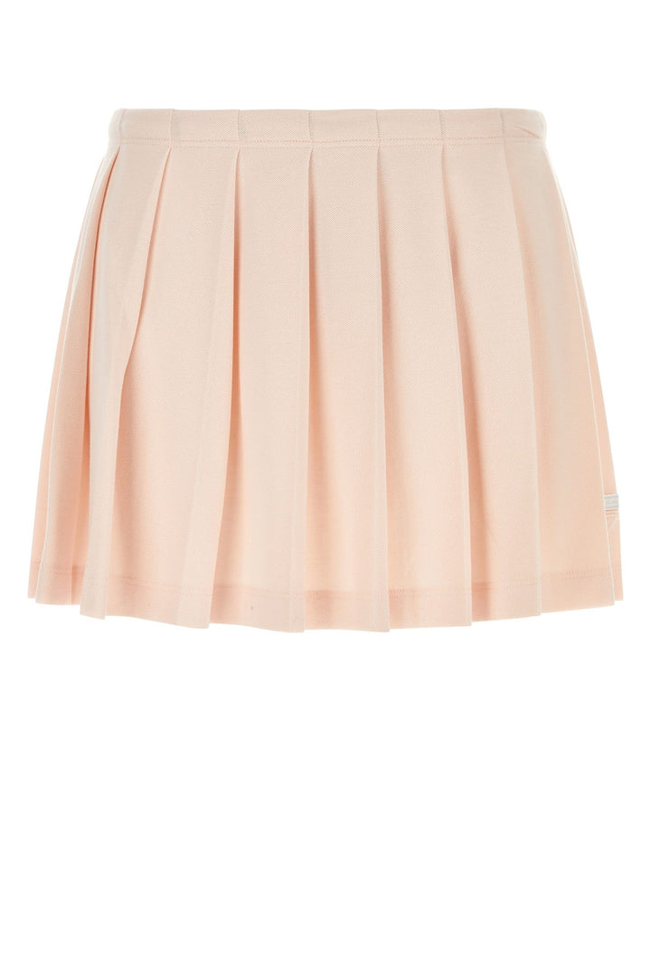 Pastel pink piquet mini skirt