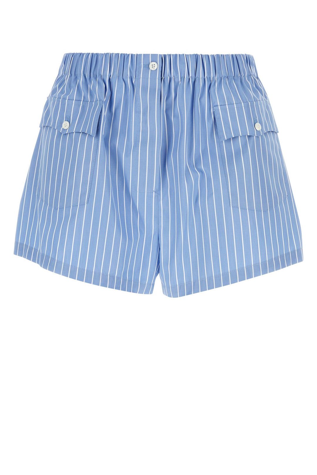 Embroidered poplin shorts