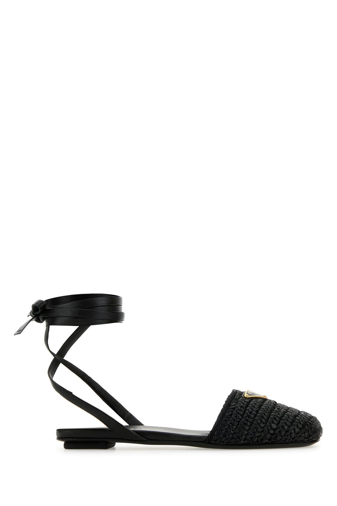 Black raffia sandals