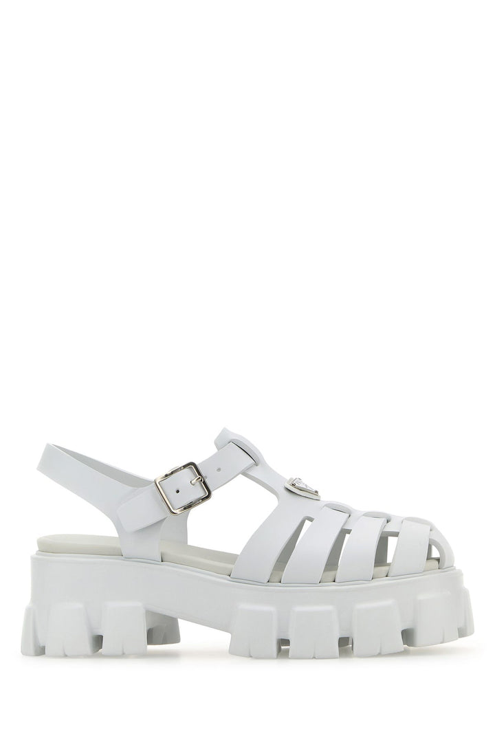 White rubber sandals