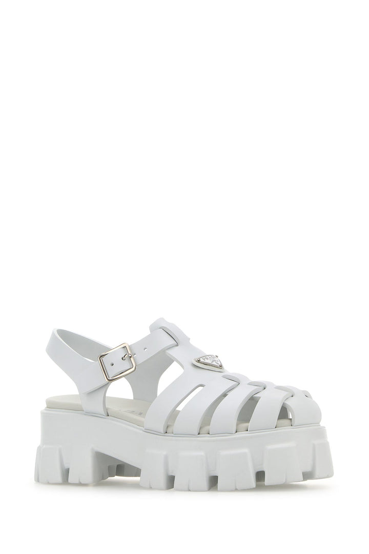 White rubber sandals