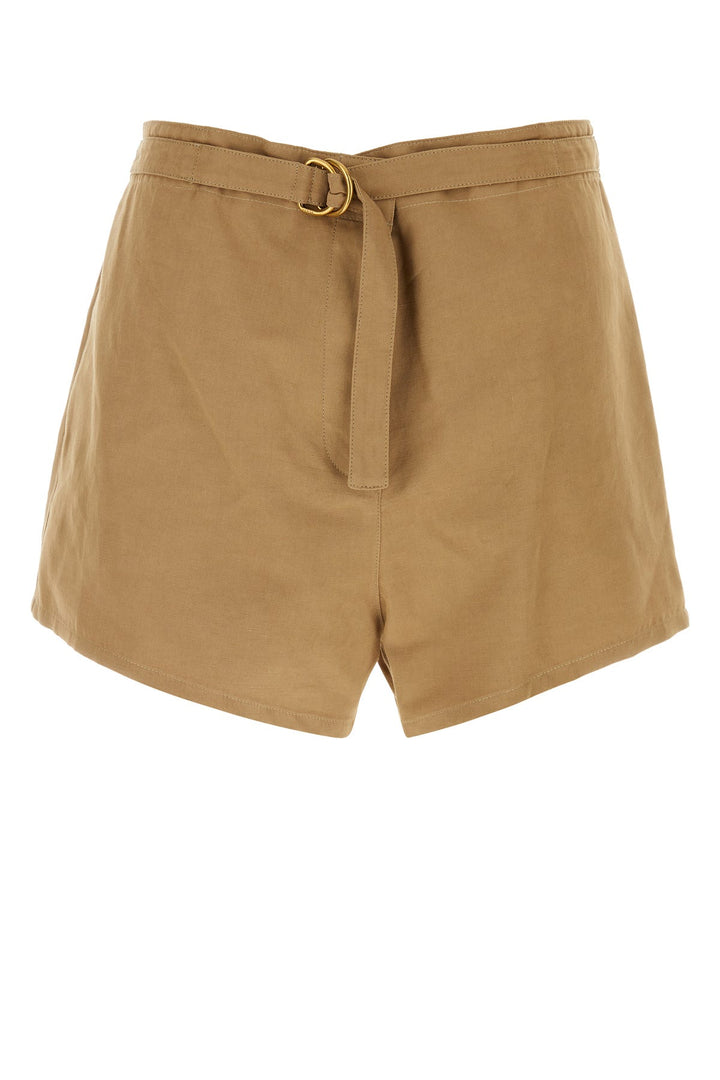 Biscuit cotton blend shorts