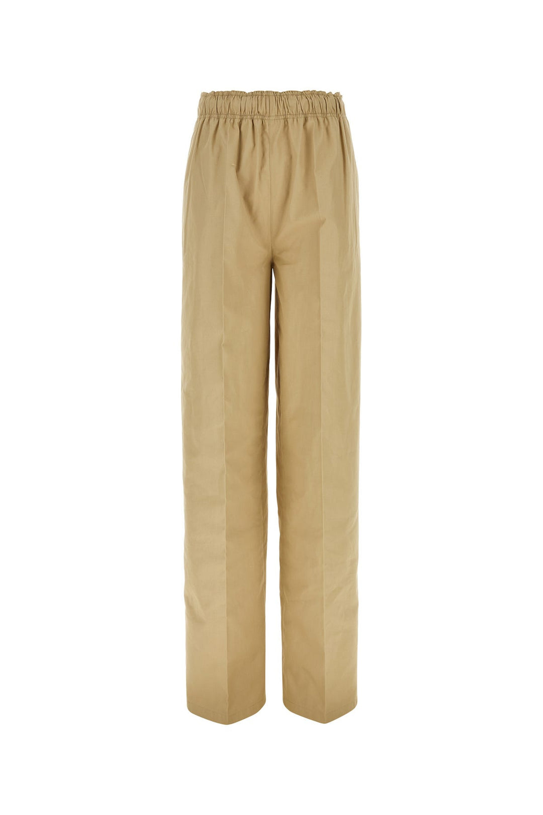 Sand cotton wide-leg pant