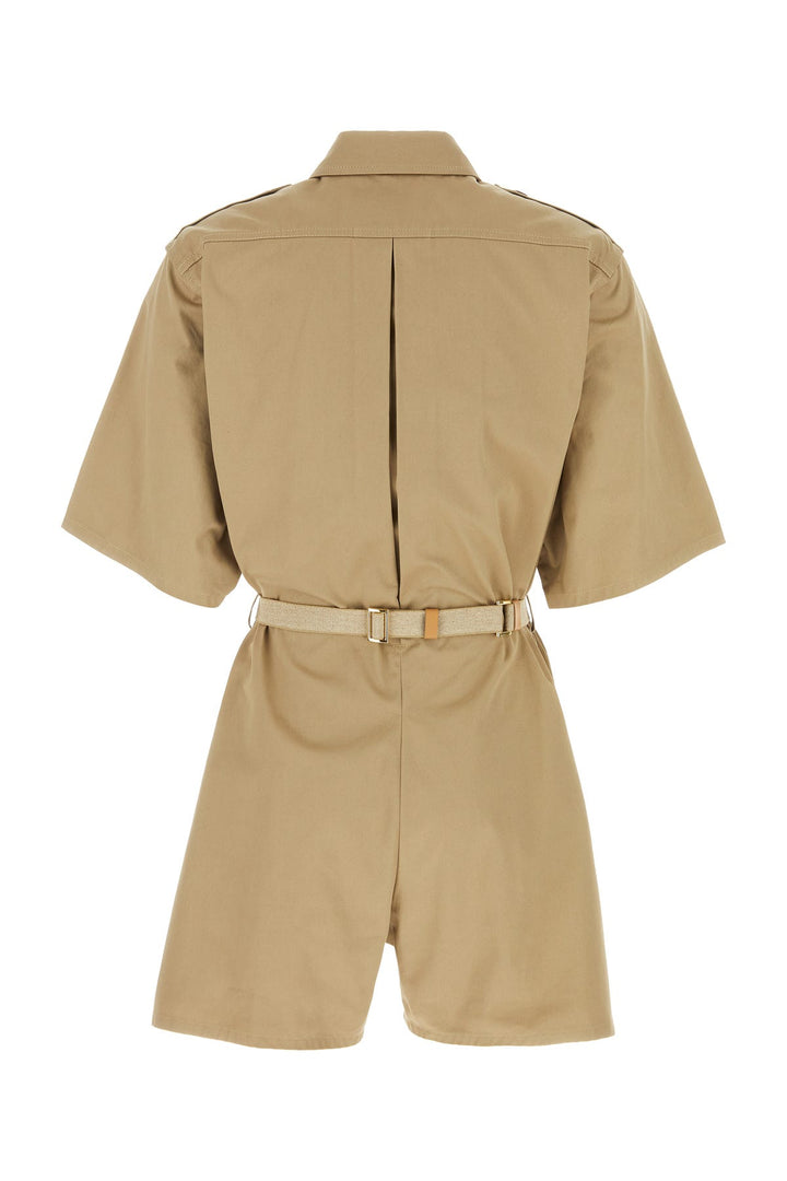 Khaki cotton jumpsuit