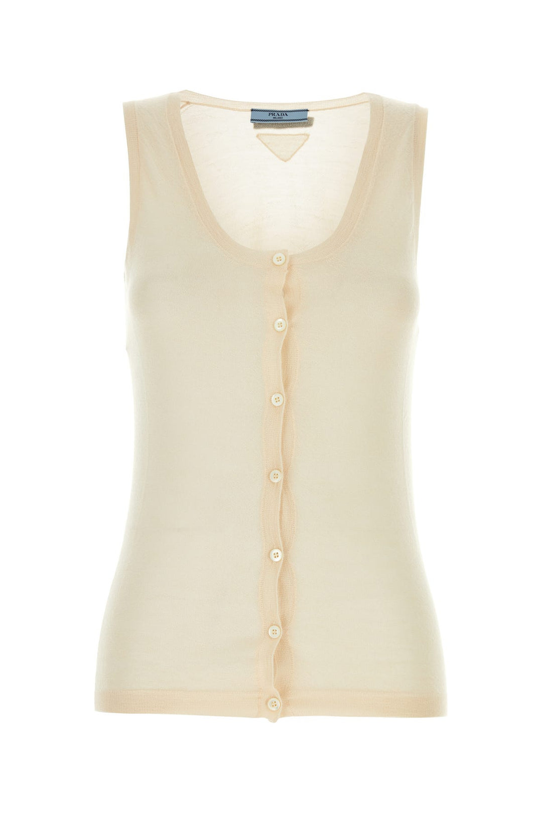 Skin pink cashmere blend vest