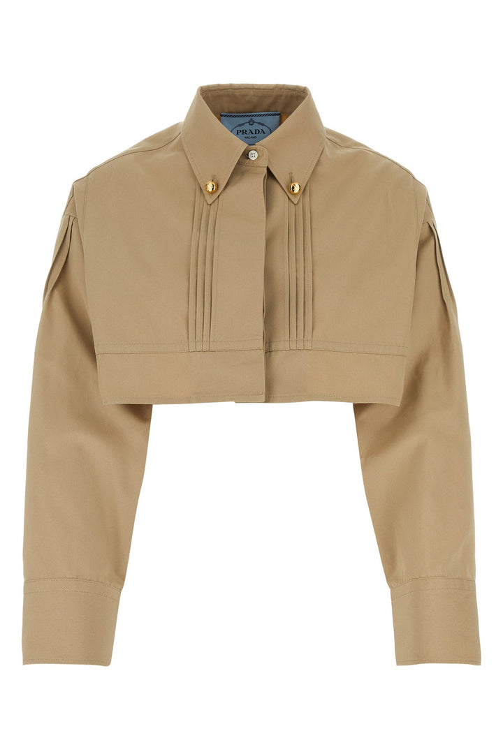 Beige poplin shirt