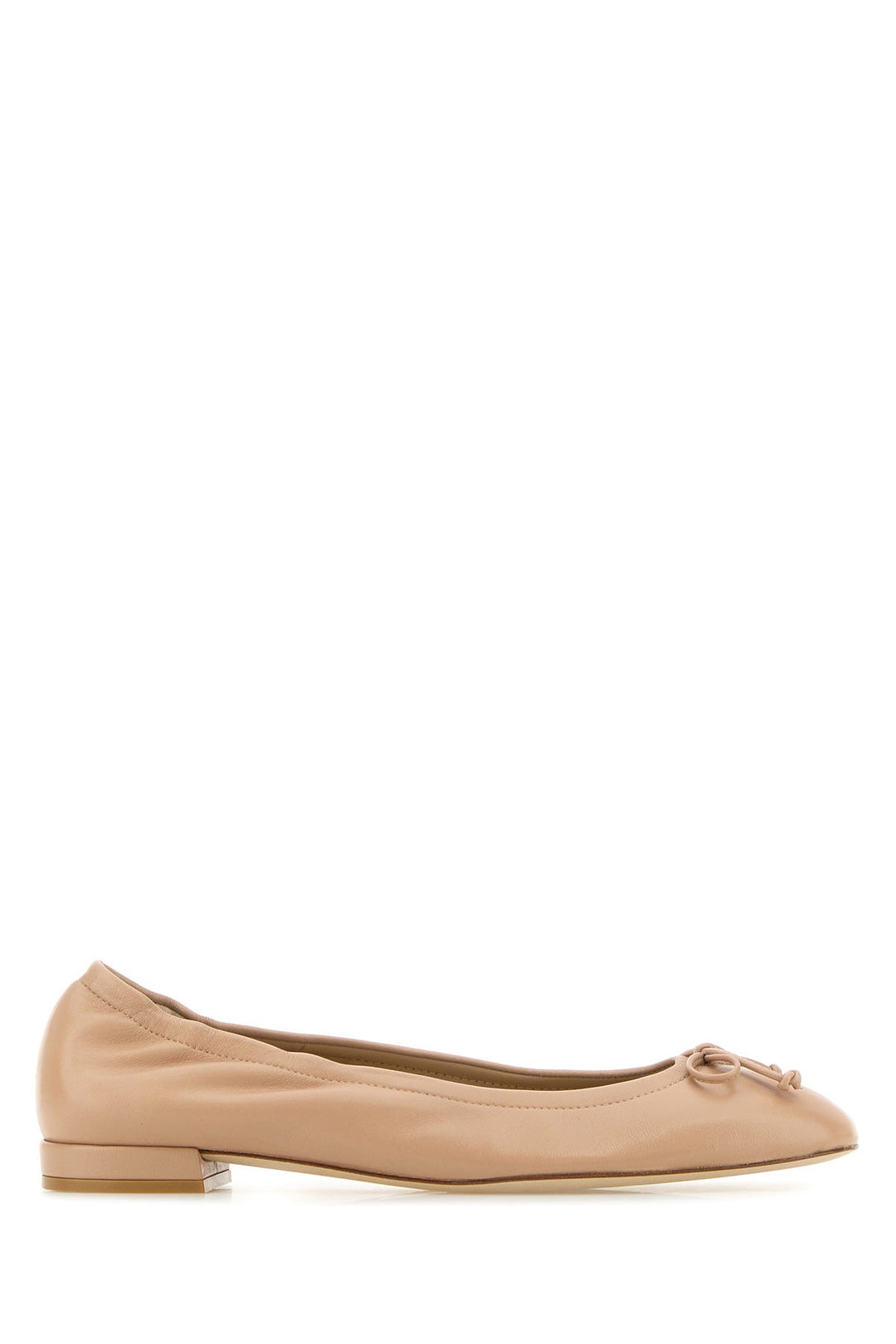 Powder pink leather Bria ballerinas