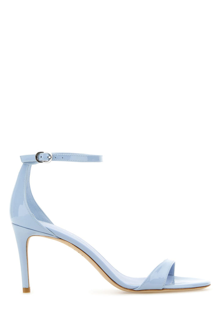 Pastel light blue leather Nudist II sandals