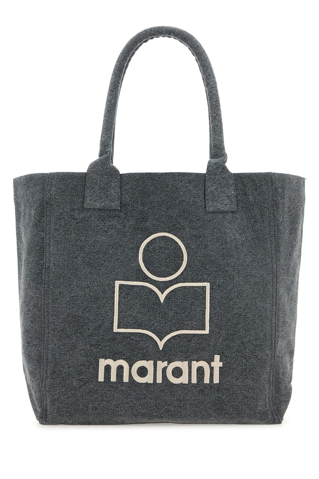 Melange dark grey cotton small Yenky shopping bag