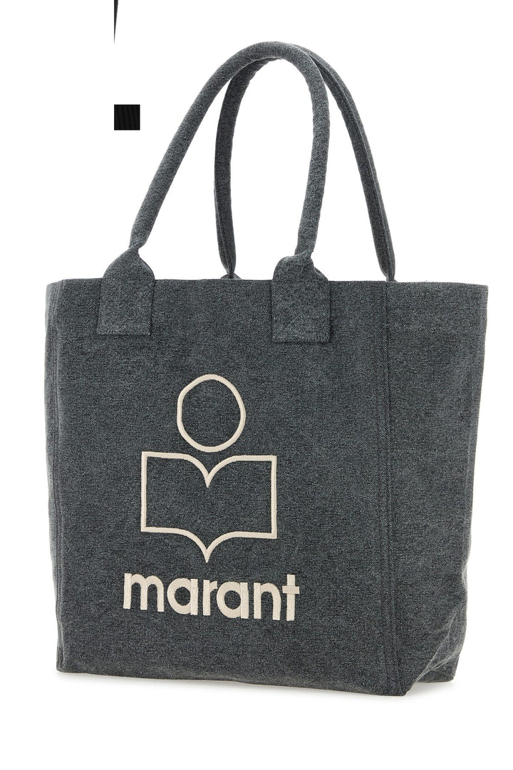 Melange dark grey cotton small Yenky shopping bag