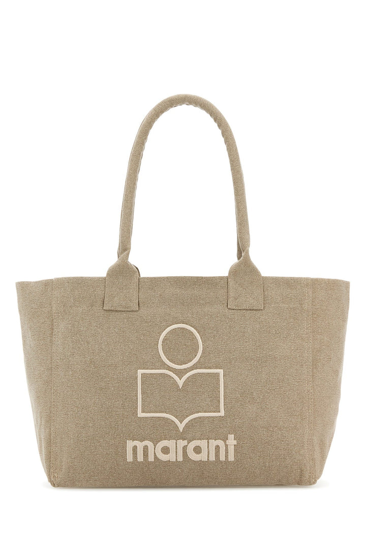 Beige cotton Yenky Zipped shopping bag