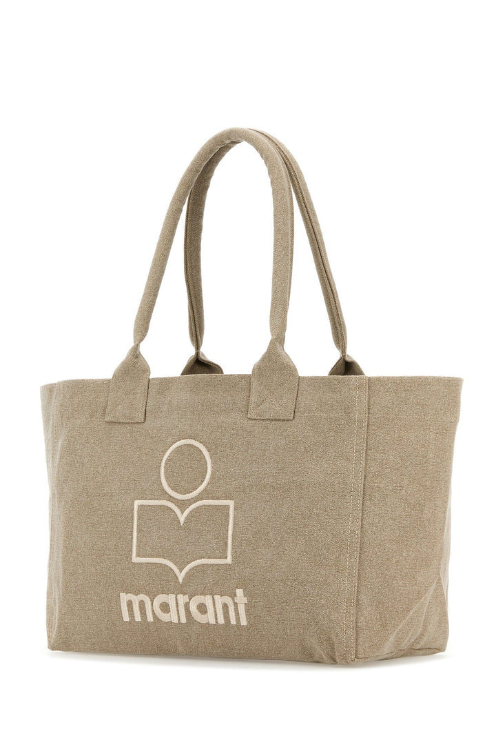 Beige cotton Yenky Zipped shopping bag