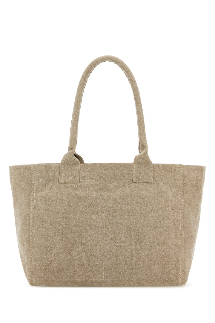 Beige cotton Yenky Zipped shopping bag