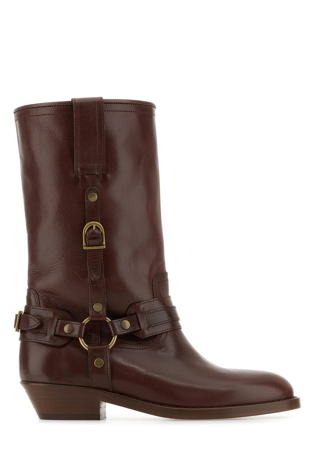 Brown leather Heiko ankle boots