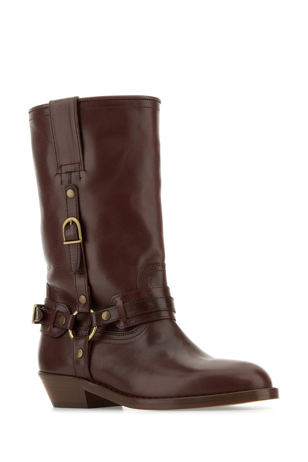 Brown leather Heiko ankle boots