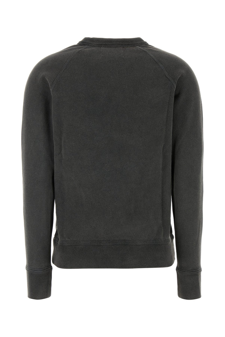 Dark grey cotton blend sweatshirt