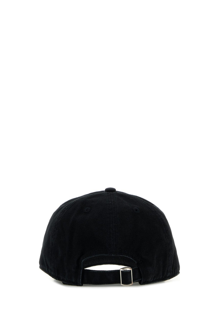 Black canvas baseball cap