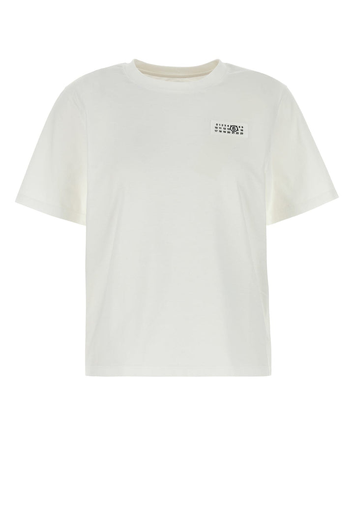 White stretch cotton t-shirt